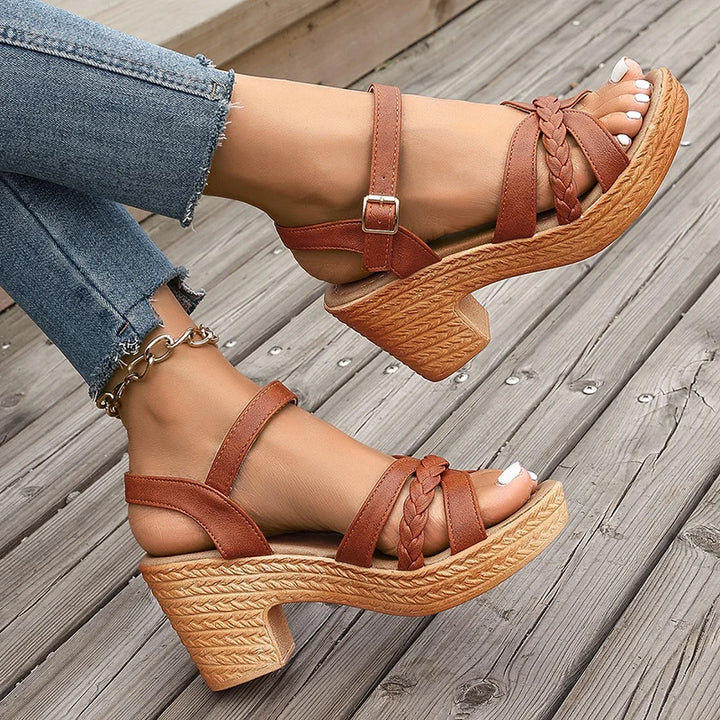 Aurelia Braided Platform Sandals