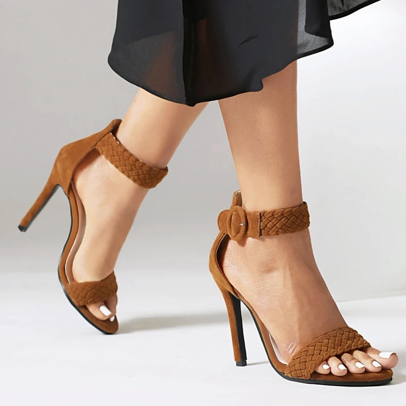 Mariedelle Braided Strap High Heels