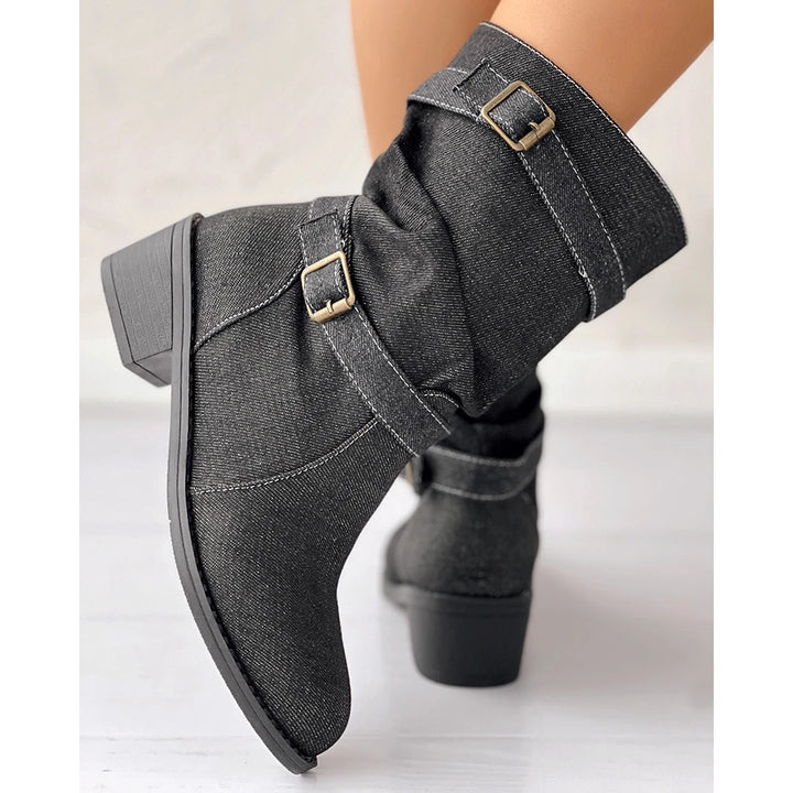 Dekota Denim Slouch Ankle Boots