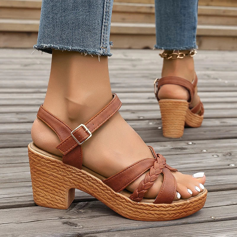 Aurelia Braided Platform Sandals