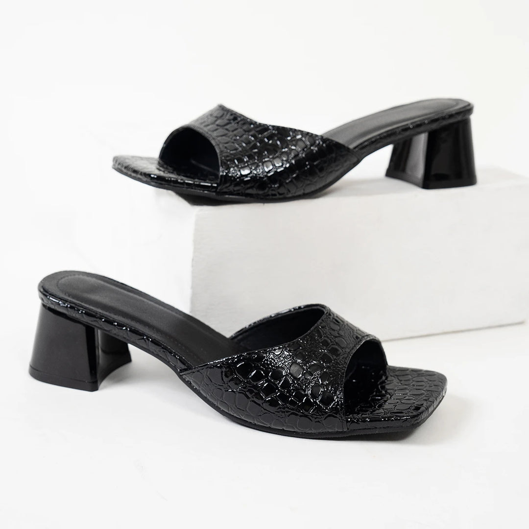 Verenzà Open-toe Block-Heel Mules