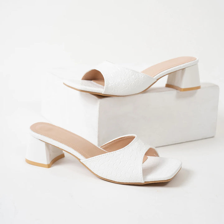 Verenzà Open-toe Block-Heel Mules