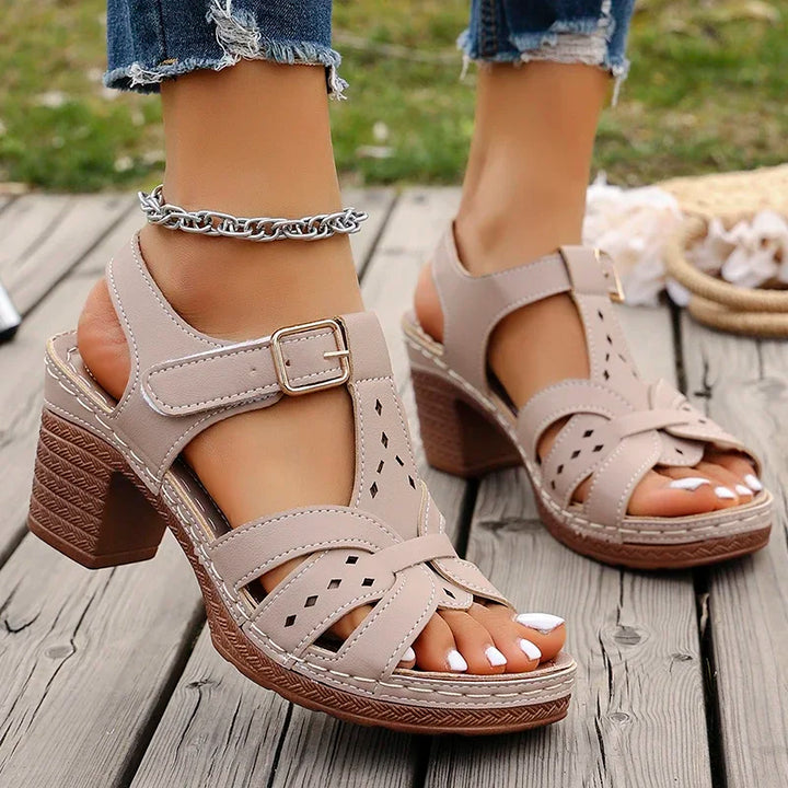 Adelise Braided Wedge Sandals