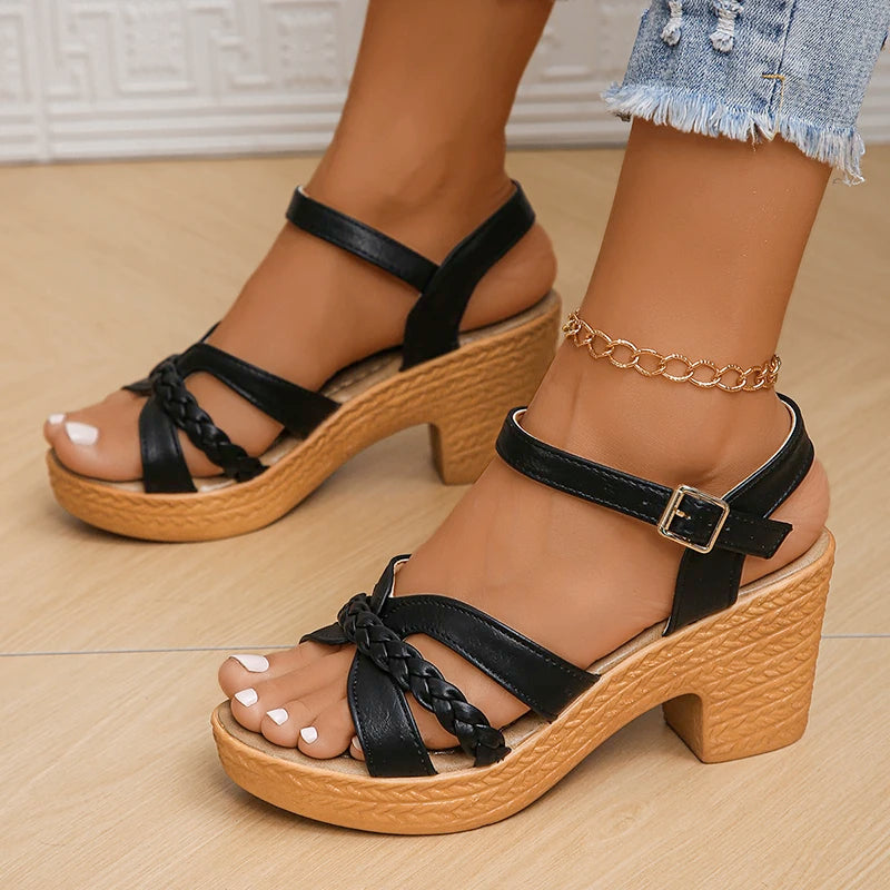 Aurelia Braided Platform Sandals