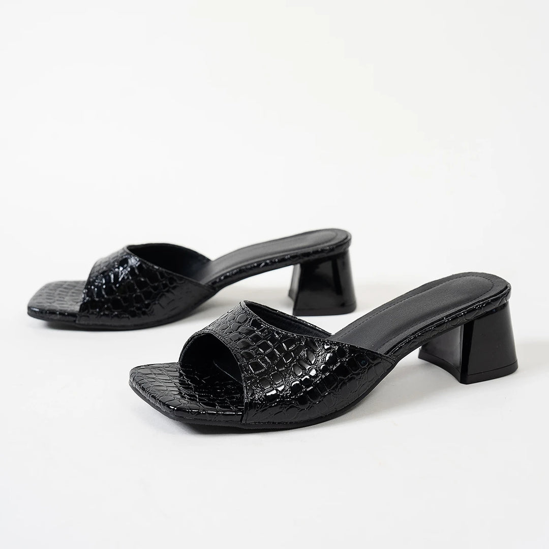 Verenzà Open-toe Block-Heel Mules