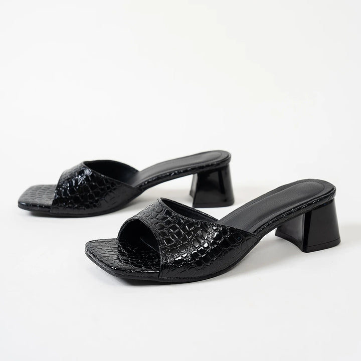 Verenzà Open-toe Block-Heel Mules