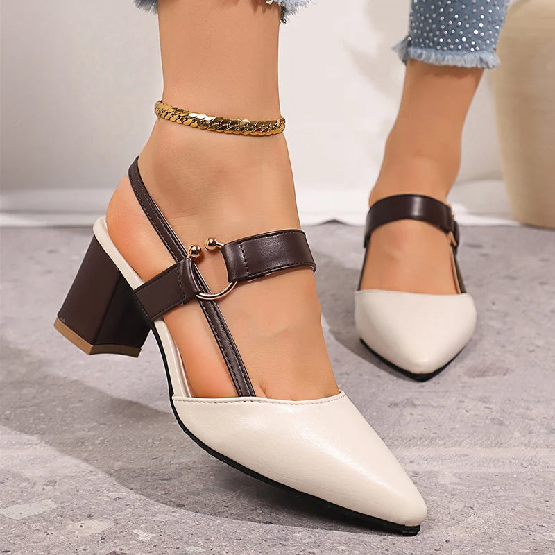 Marcelle Dual-Strap Slingback Heels