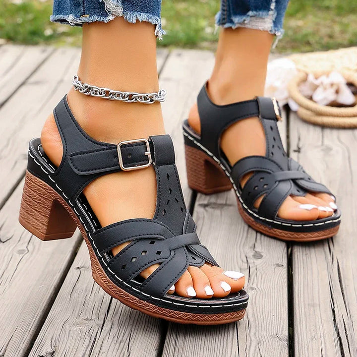 Adelise Braided Wedge Sandals