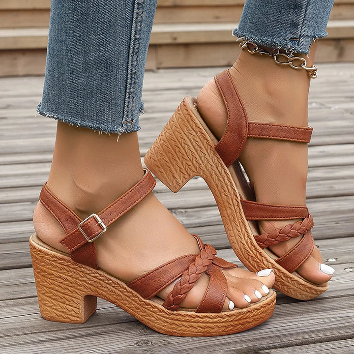 Aurelia Braided Platform Sandals