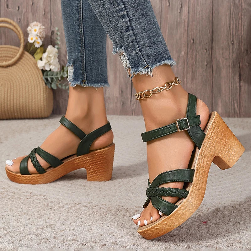 Aurelia Braided Platform Sandals