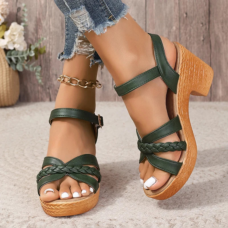 Aurelia Braided Platform Sandals