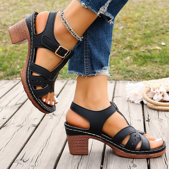 Adelise Braided Wedge Sandals