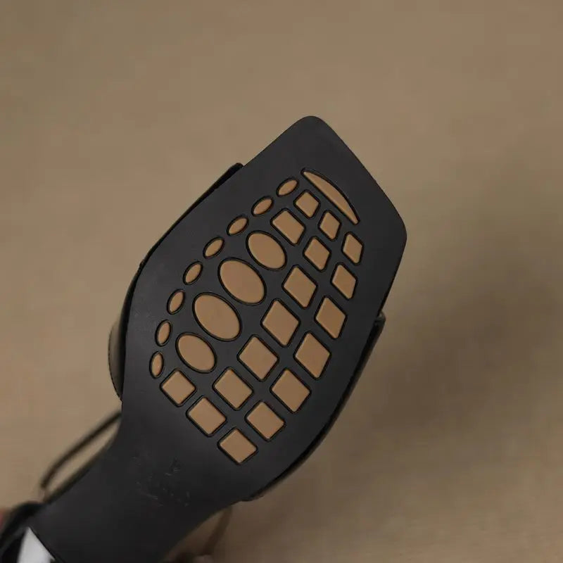 Sofia Montero Open-Toe Strap Heels